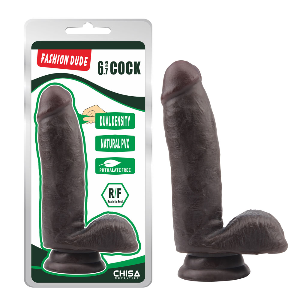 Fashion Dude-6.7 بوصة Cock-Brown